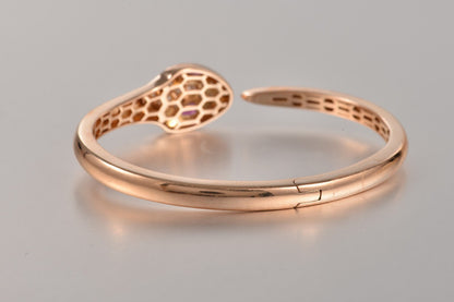BGL-BR857813 guest version large flat-headed snake half diamond bracelet