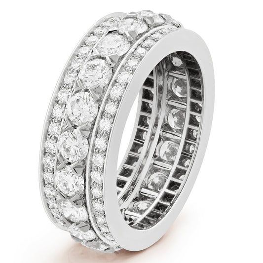 VCARO9VC00 7mm triangular claw full diamond ring 14#
