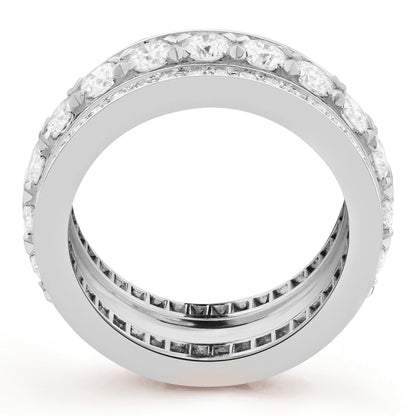 VCARO9VC00 7mm triangular claw full diamond ring 14#