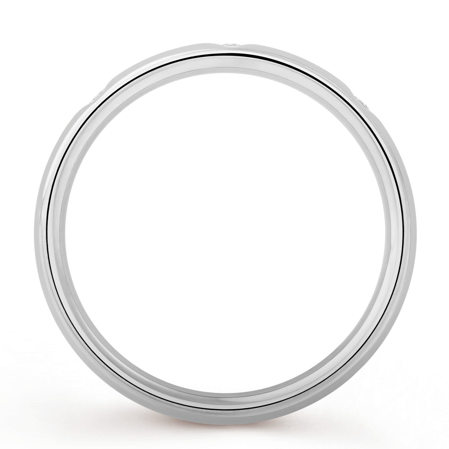 VCARO9Y600 2.6mm three diamond straight ring 55#