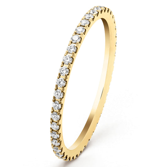 VCARO8BN00 1.25mm full diamond straight ring 11#