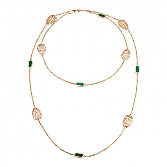 BGL-352677 snake head hollow light gold necklace