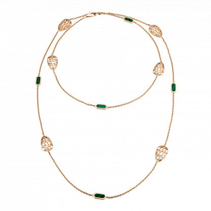 BGL-352677 snake head hollow light gold necklace