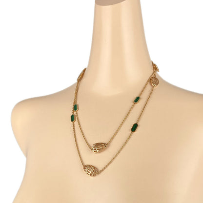 BGL-352677 snake head hollow light gold necklace