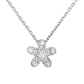 VCARG44200 10mm single five-petal flower full diamond pendant
