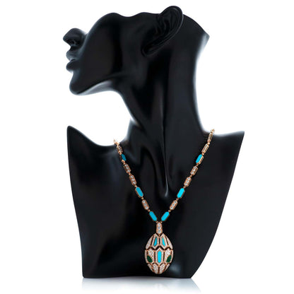 BGL-CL798975 lapis lazuli snake head necklace