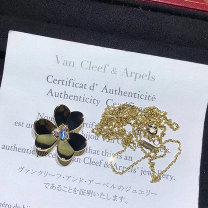 VCARP2DW00 28.5mm三叶草3钻超大号胸针吊坠