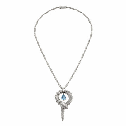 BGL-354086-CL857904 Snake roll full diamond colorful treasure necklace
