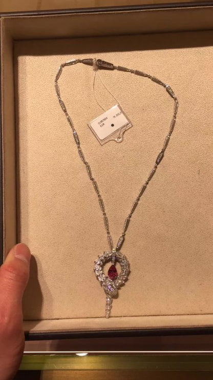 BGL-354086-CL857904 Snake roll full diamond colorful treasure necklace