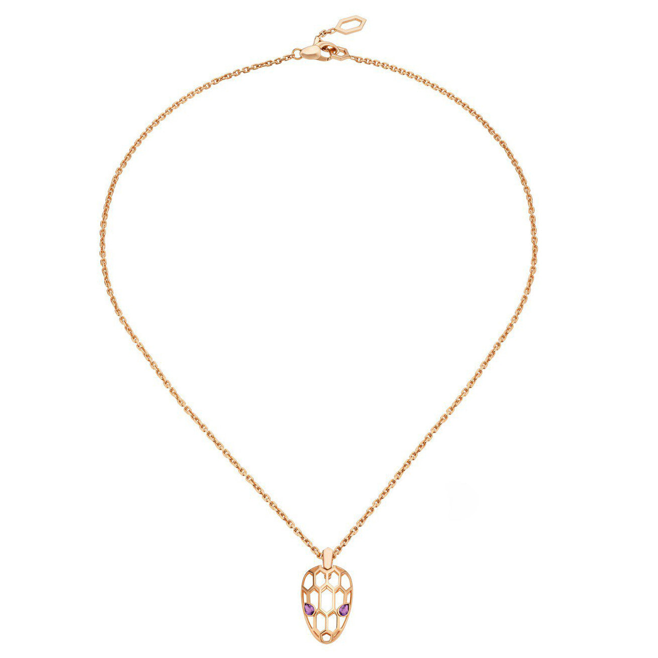 BGL-352676-CL857707 snake head style hollow light gold large pendant