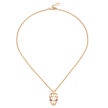 BGL-352676-CL857707 snake head style hollow light gold large pendant