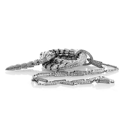 BGL-CL856880-349240 snake roll full diamond large necklace