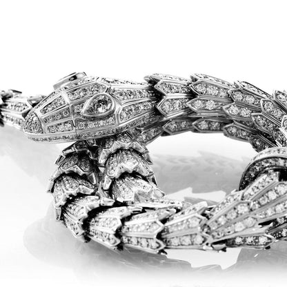BGL-CL856880-349240 snake roll full diamond large necklace