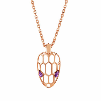 BGL-352675-CL857737 snake head style hollow light gold small pendant