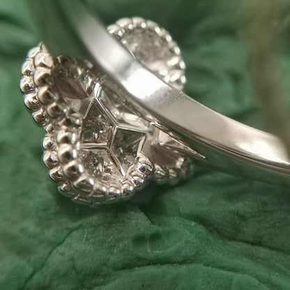 VCARO85800 9mm客版光珠四叶草戒指13.5#