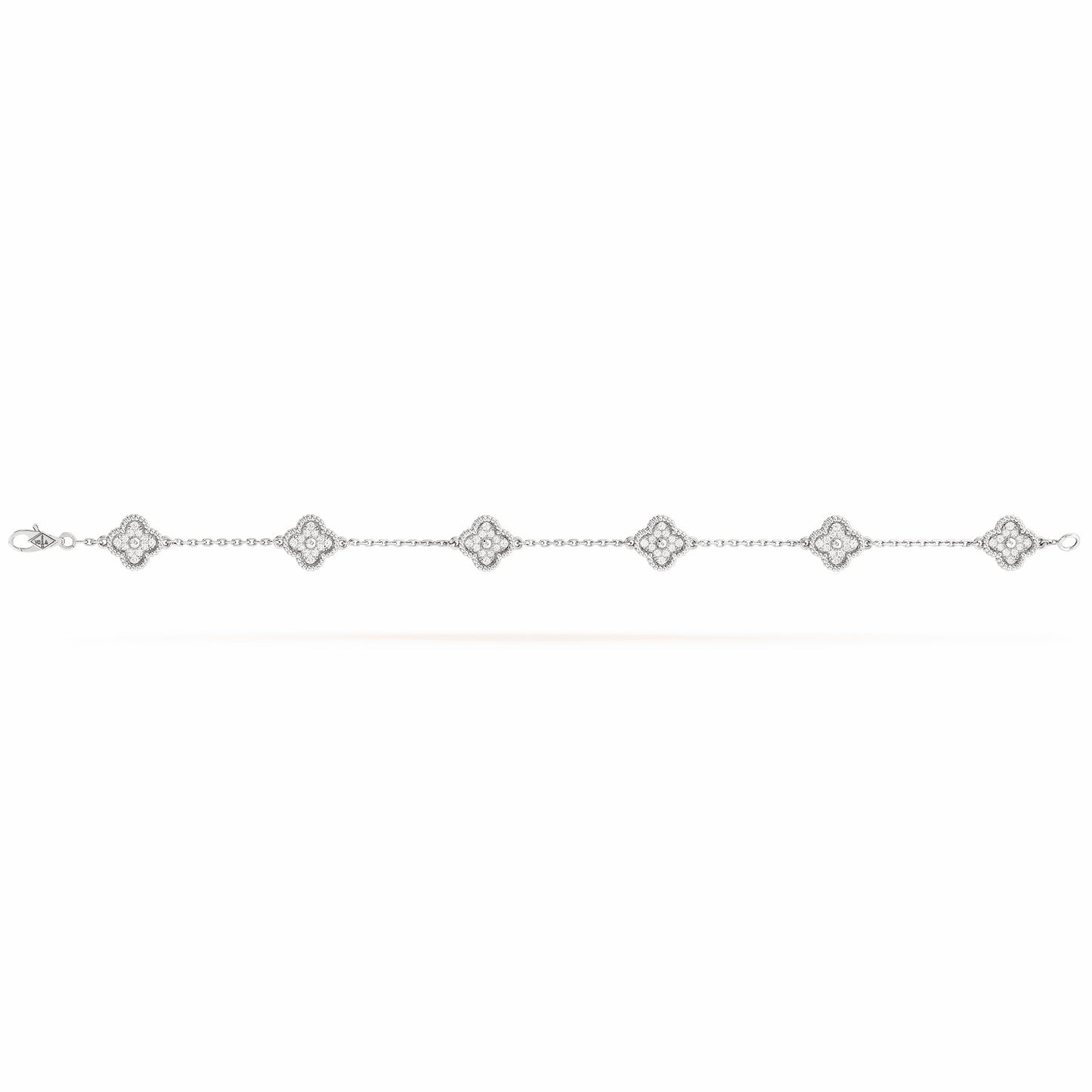 VCARO85700 9.5mm客版小号光珠四叶草6花手链