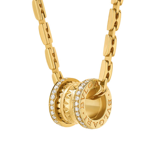 BGL-358278 Rivet edge diamond spiral necklace Baogai spire series