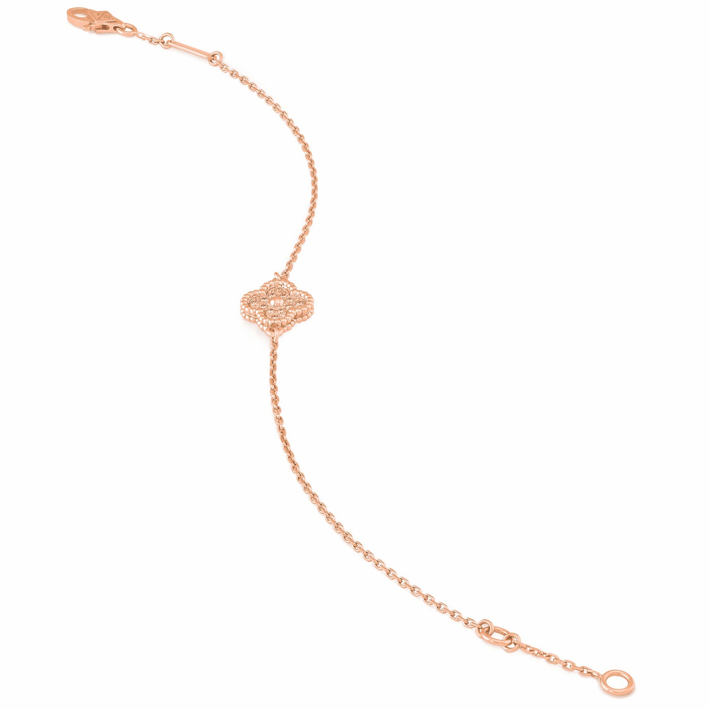 VCARO8DC00 9mm four-leaf clover wrinkle flower bracelet