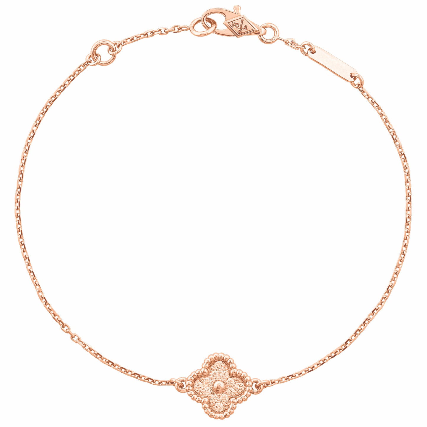 VCARO8DC00 9mm four-leaf clover wrinkle flower bracelet