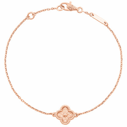 VCARO8DC00 9mm four-leaf clover wrinkle flower bracelet