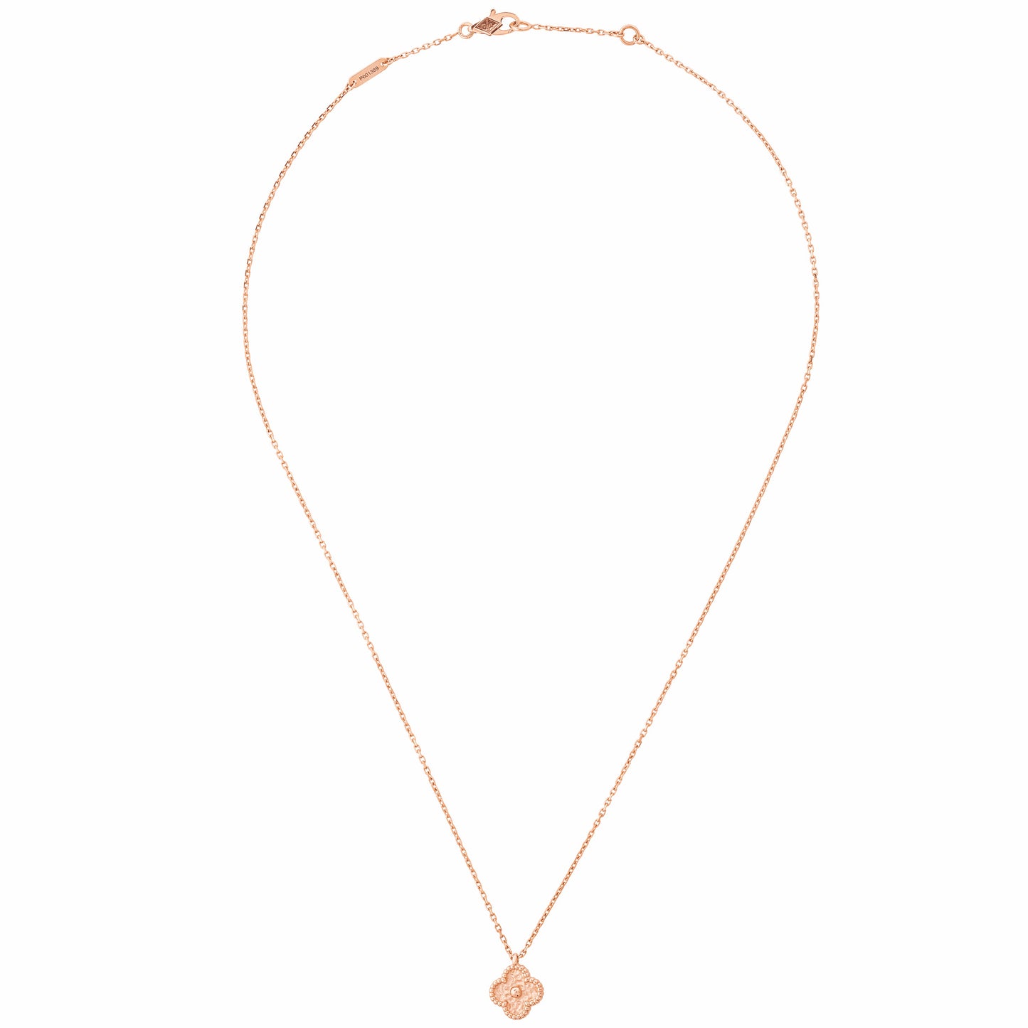 VCARO8DF00 9mm four-leaf clover wrinkle pendant