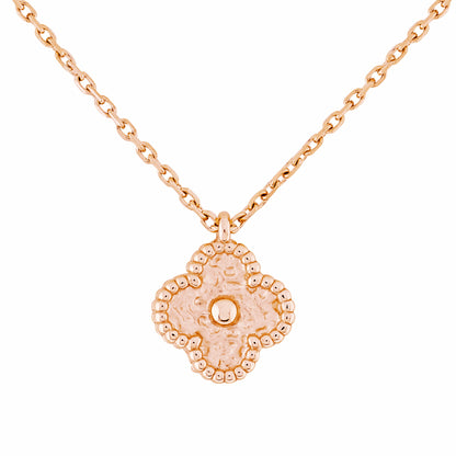 VCARO8DF00 9mm four-leaf clover wrinkle pendant