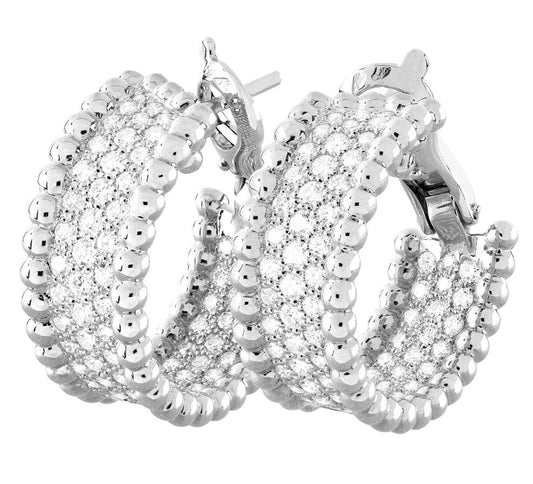 VCARO2IY00 beaded dense stone ear clips