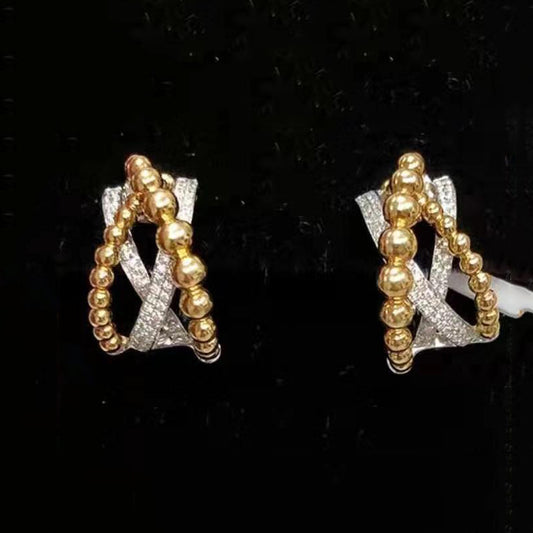 VCA8421768 fork and beads color-separated ear clips