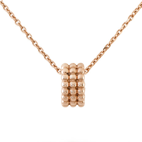 VCARO24Y00 7mm light gold 3-row bead pendant