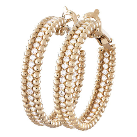 VCARO3YF00 guest version bead-encrusted diamond ear clips