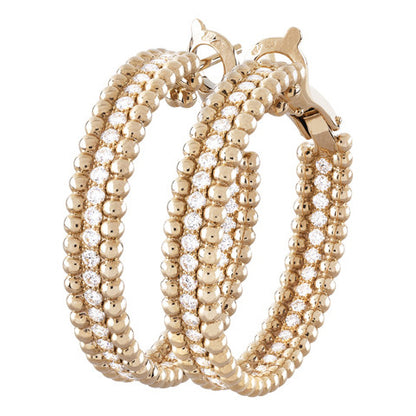 VCARO3YF00 guest version bead-encrusted diamond ear clips