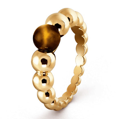 VCARO63F00 agate bead ring 13#
