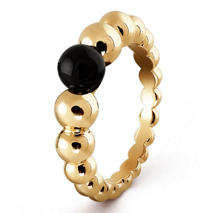 VCARO63F00 agate bead ring 13#