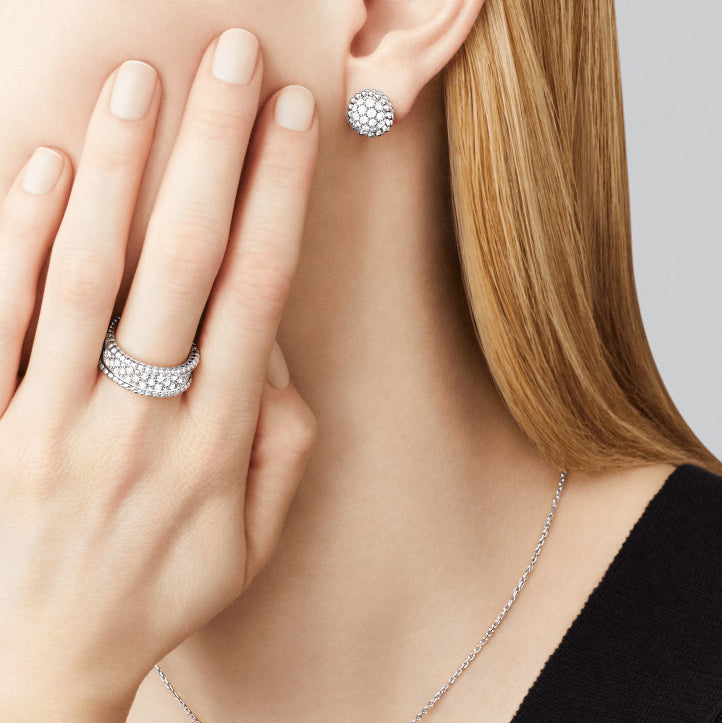 VCARN9Q000 8.4m guest version beaded 3-row diamond ring 57#