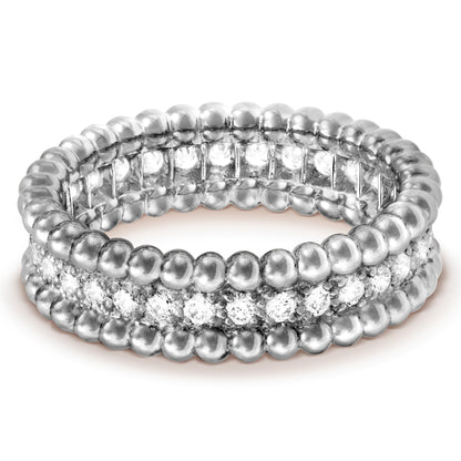 VCARP4E200 5.6mm bead edge single row diamond ring 52#