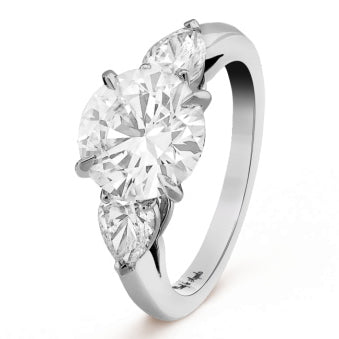 VCARO6QA00 double shoulder pear shaped diamond ring 52#
