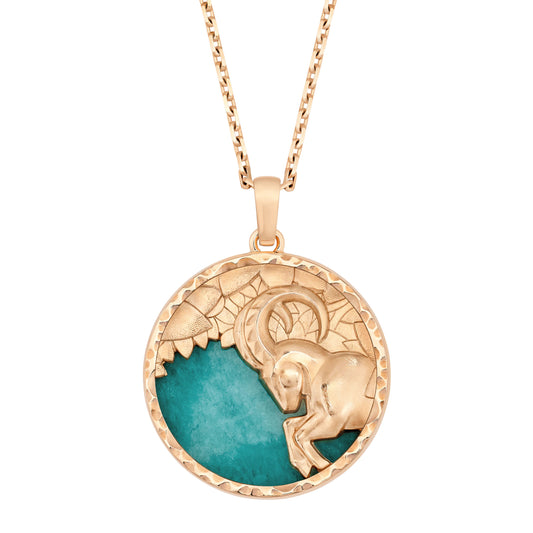 VCARP9R900 Agate Capricorn Pendant