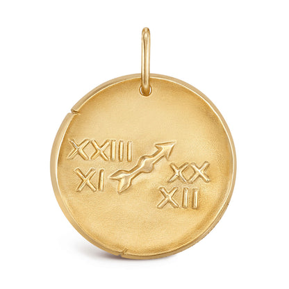 VCARP7SP00 solid version light gold Sagittarius pendant