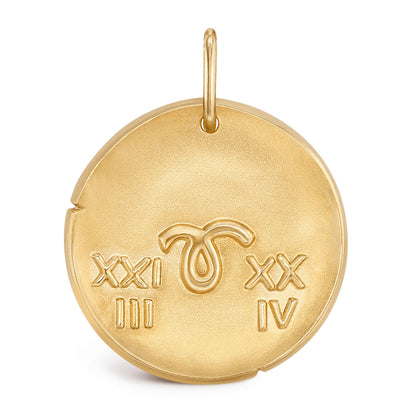 VCARP7SQ00 solid version light gold Aries pendant constellation