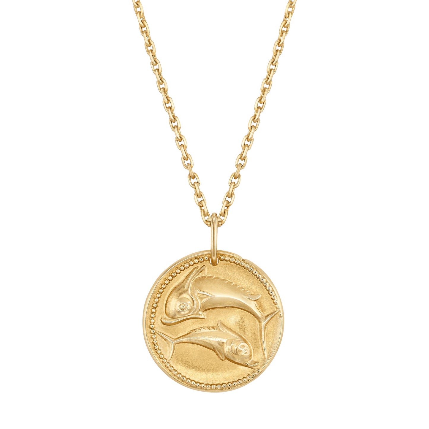 VCARP7SY00 solid version light gold Pisces pendant