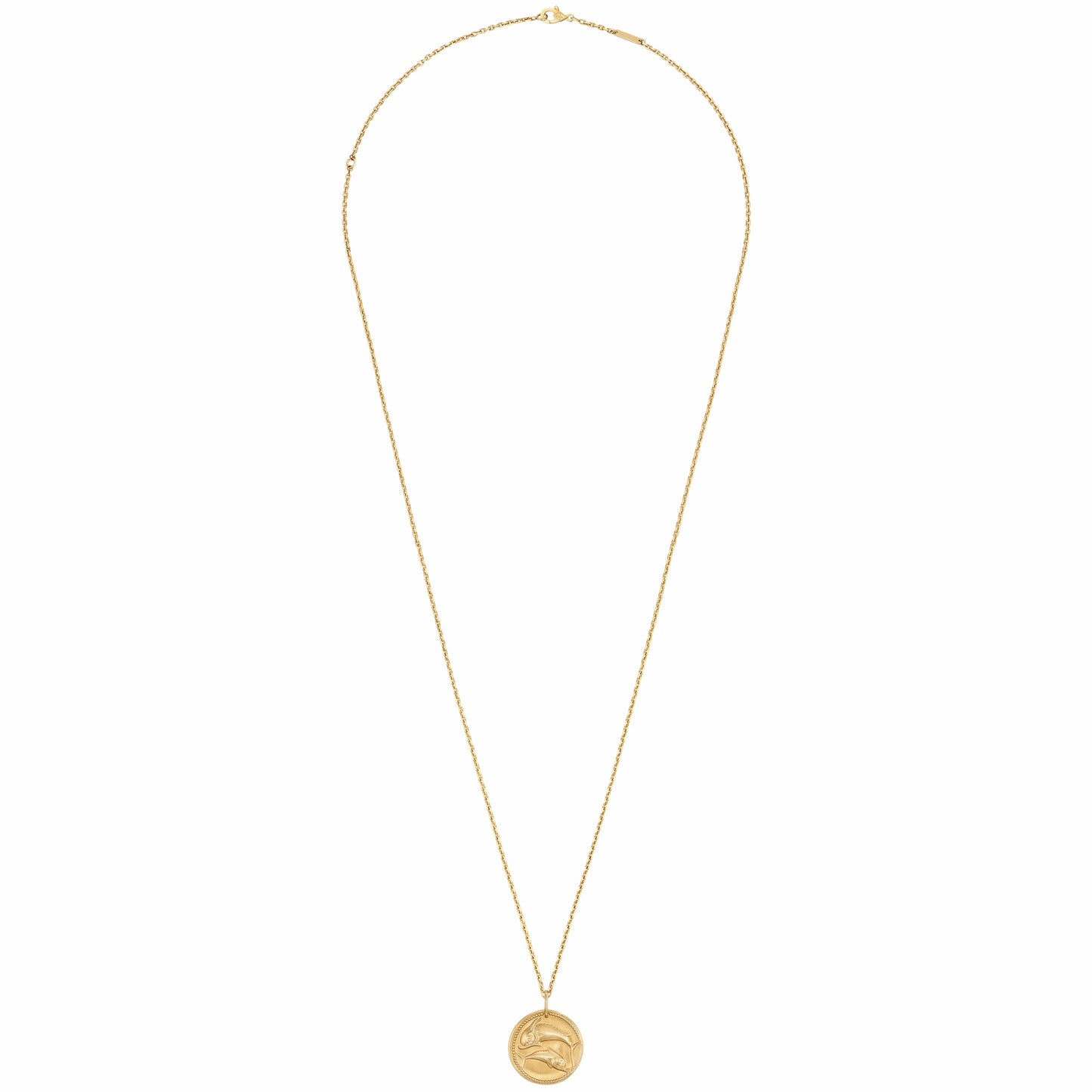 VCARP7SY00 solid version light gold Pisces pendant