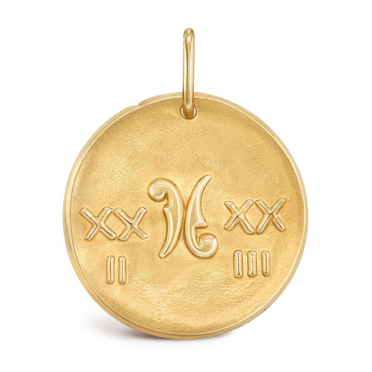 VCARP7SY00 solid version light gold Pisces pendant