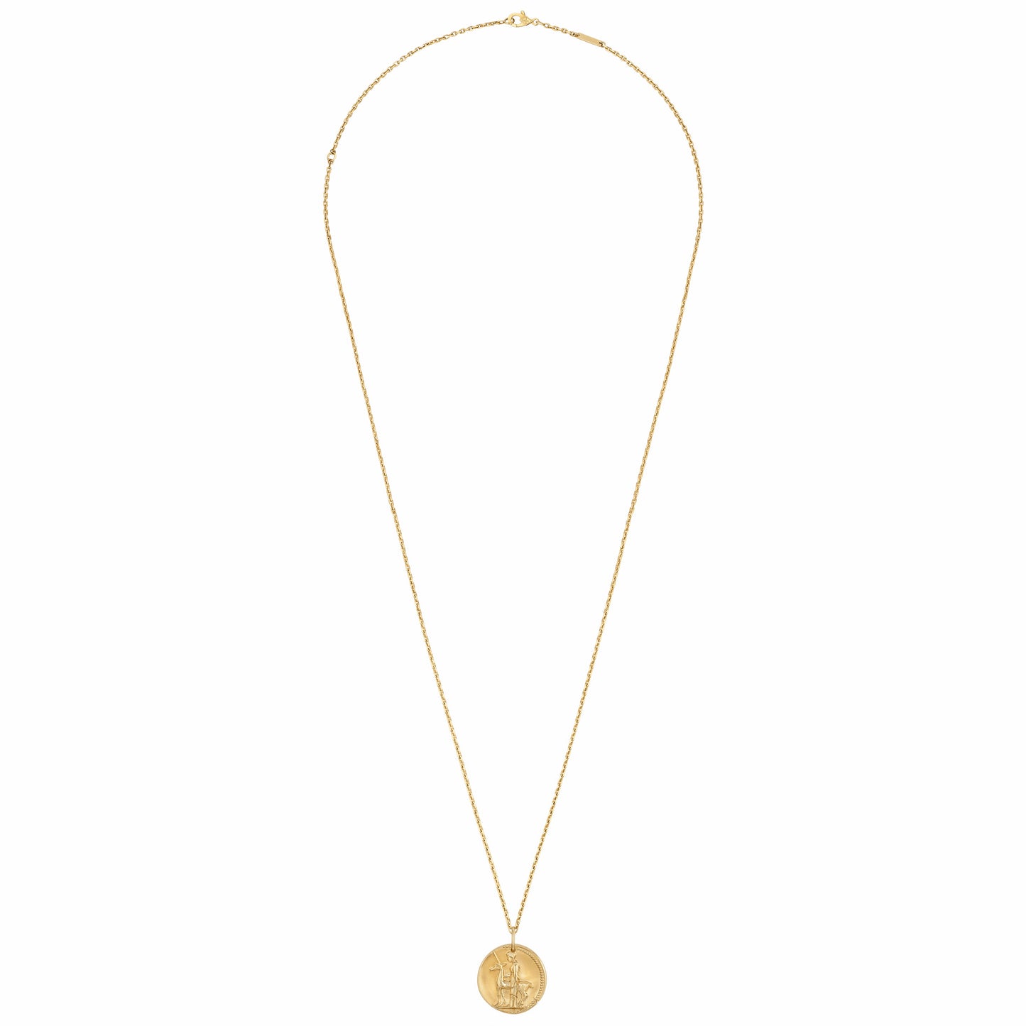 VCARP7ST00 Approximately 21mm solid version of light gold Virgo pendant