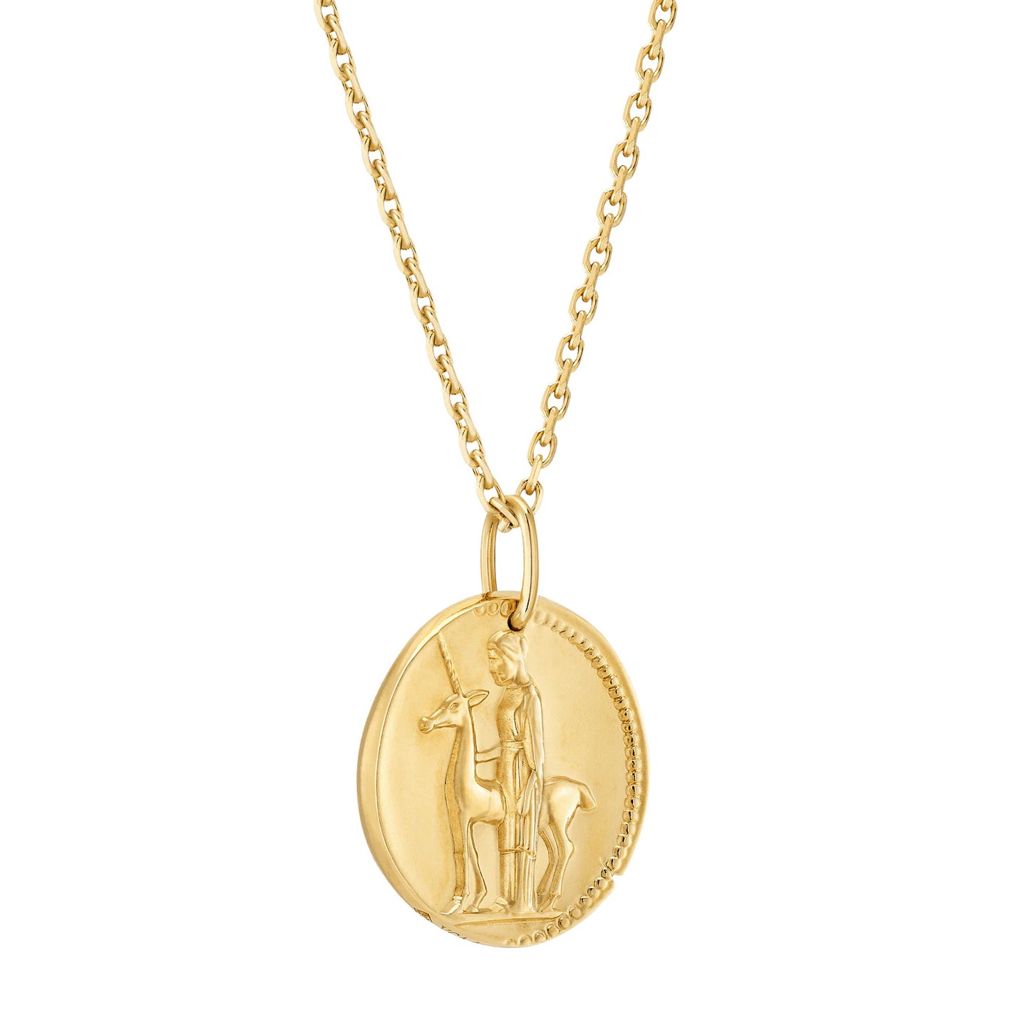 VCARP7ST00 Approximately 21mm solid version of light gold Virgo pendant