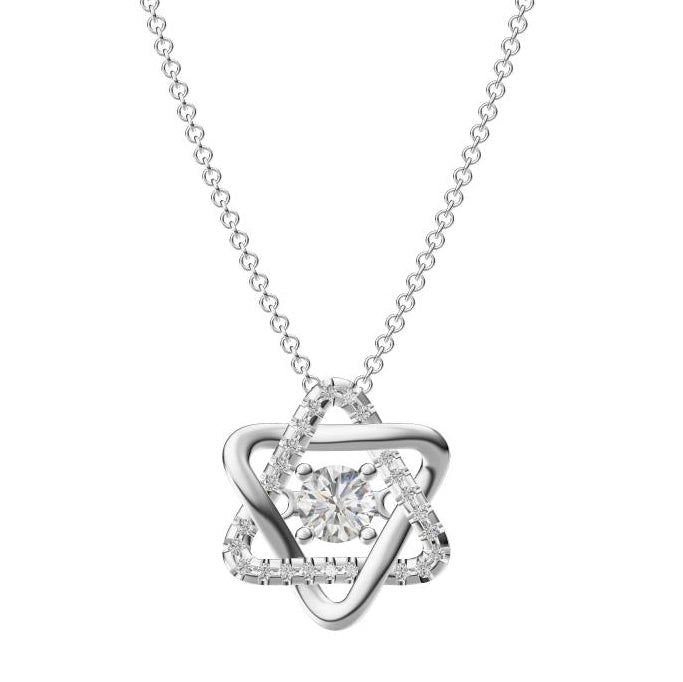 TIF12075135 half diamond six-pointed star pendant