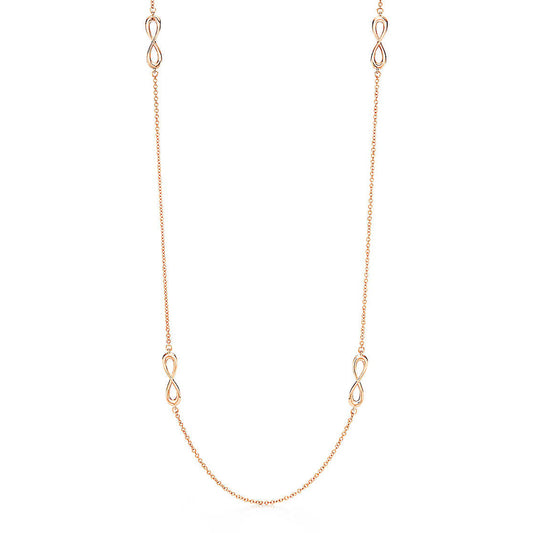 TIF34165781 light gold 8-character (15mm) long necklace