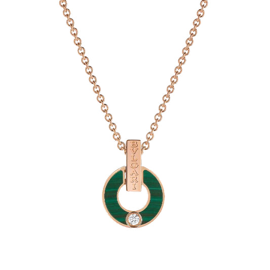 BGL357313 Circle Epoxy Single Diamond Pendant Round Series
