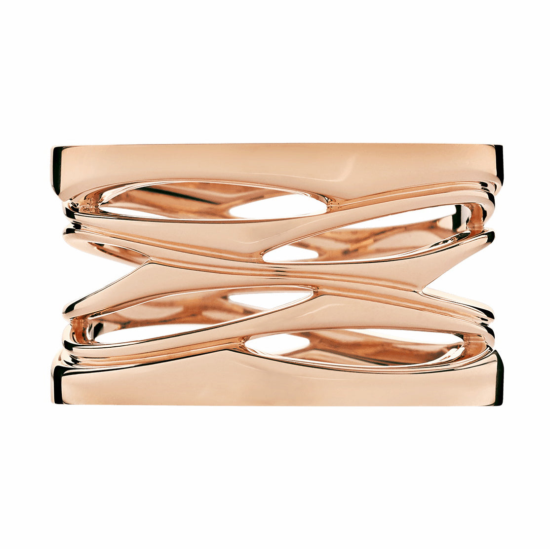 BGL-AN858030 wide version light gold streamlined hollow ring (guest version)