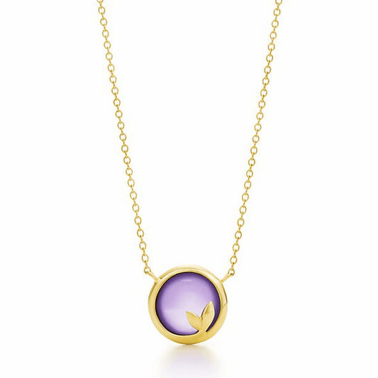 TIF12223367 Crystal Olive Leaf Tie Chain Pendant