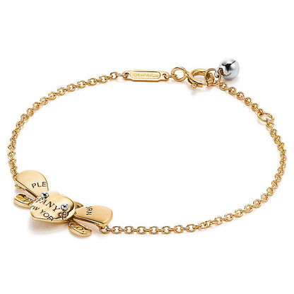 TIF89545609 letter light gold bee bracelet